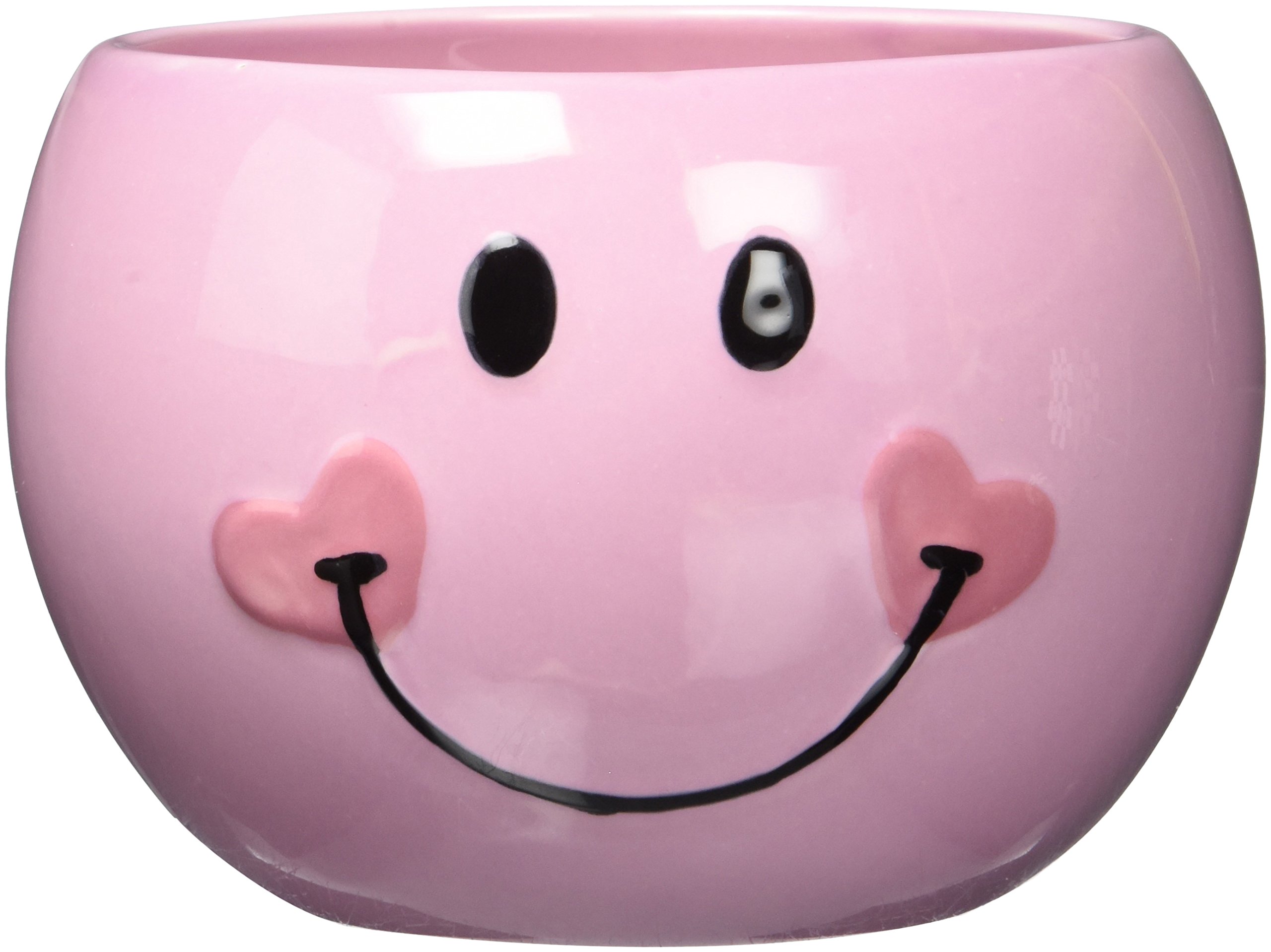 Amazon.com: Pink Smiley Happy Face Candy Dish/Planter with Heart
